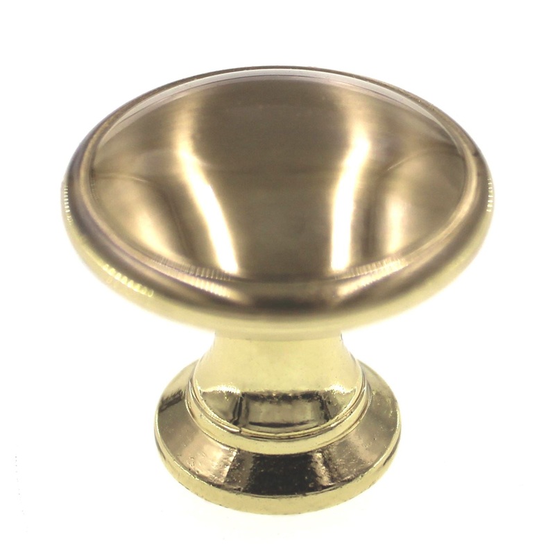Amerock Hint of Heritage Brushed Brass 1 1/4 Round Cabinet Knob BP1466-O74