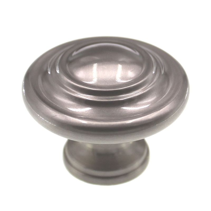Amerock Inspirations Satin Nickel 1 3/4 Ridged Cabinet Knob BP15862G10