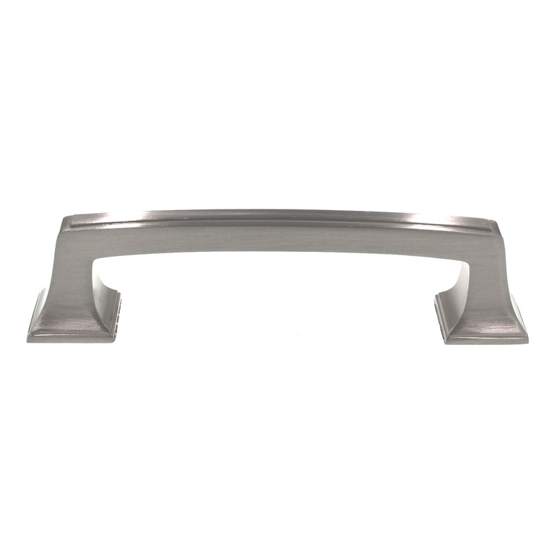 Amerock Mulholland Satin Nickel 3 3/4 (96mm) Ctr. Cabinet Arch Pull BP53031G10