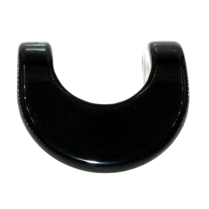 Amerock Plastics Black 1 1/4 Ctr. Open Cabinet Finger Pull BP5422BJ