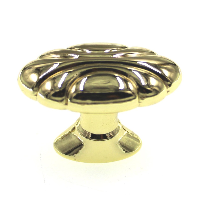 Amerock Radiance Polished Brass 1 1/2 Oval Cabinet Knob Pull BP1396-3