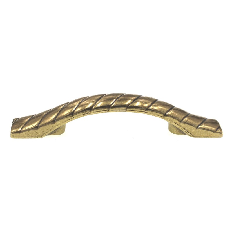 Amerock Regency Brass 3 and 3 3/4 (96mm) Ctr. Striped Cabinet Pull BP1824-R1