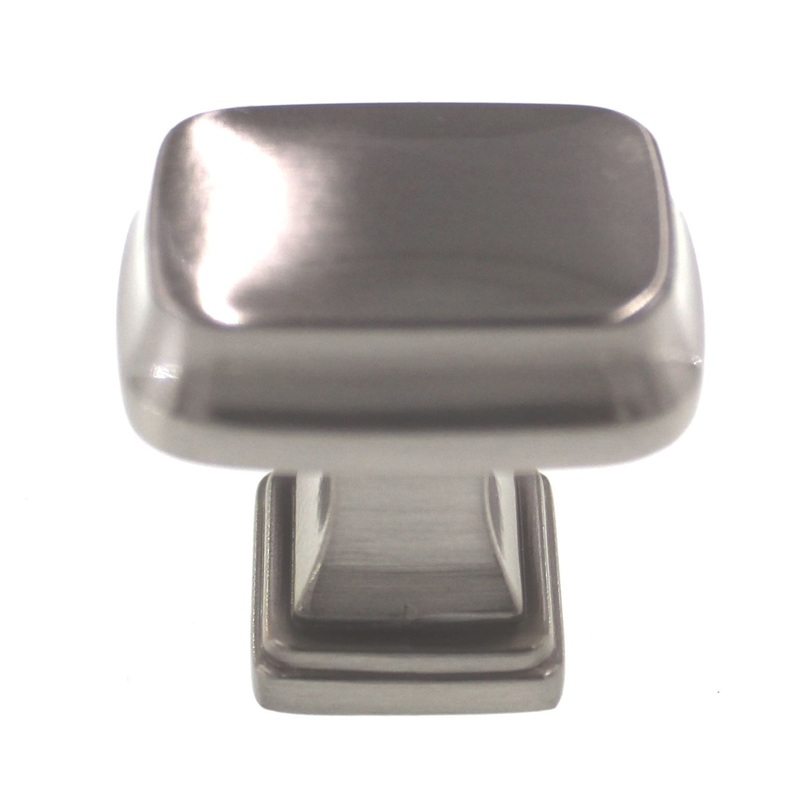 Amerock Revitalize Satin Nickel 1 1/4 Rectangle Cabinet Knob BP55340G10