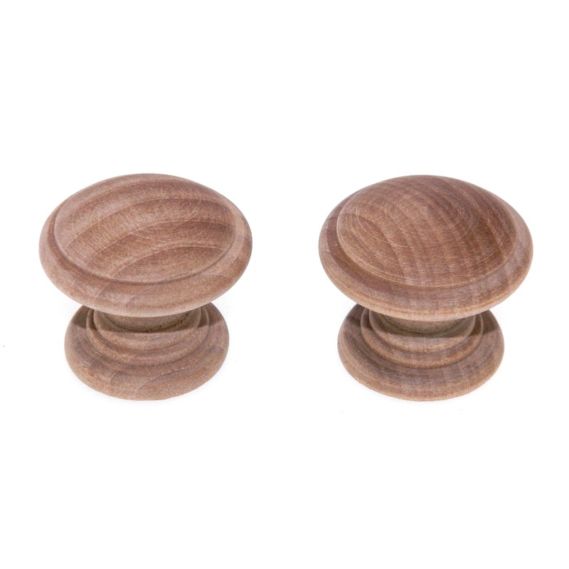 Belwith 2 Pack Natural Woodcraft 1 1/4 Round Knob Unfinished Wood P685-UW