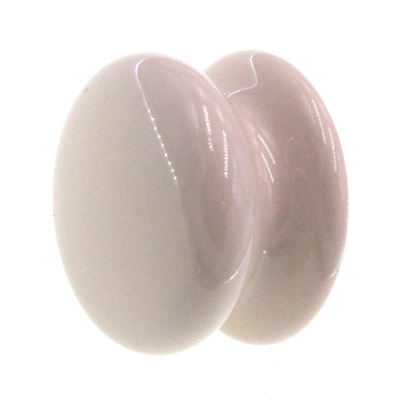 Belwith English Cozy Light Almond 1 Round Porcelain Cabinet Knob