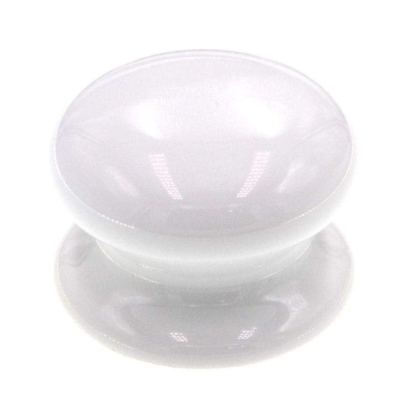 Belwith English Cozy White 1 7/8 Round Ceramic Cabinet Knob