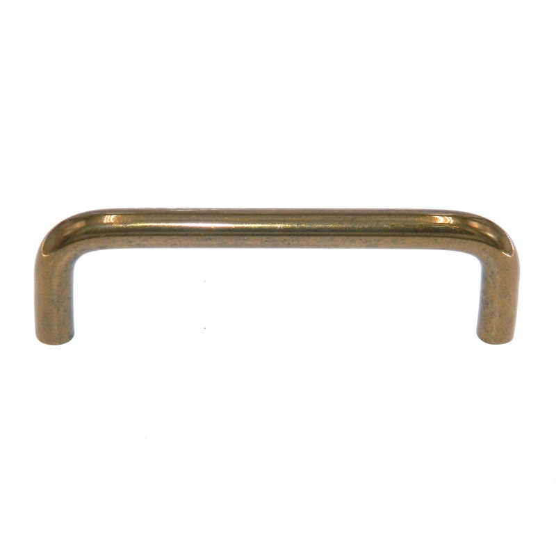 Belwith Solid Brass Antique Brass 3 1/2 Ctr. Cabinet Wire Pull Handle PW354-AB