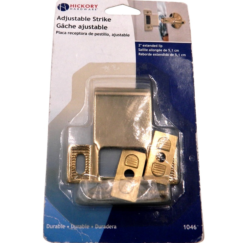Hickory Hardware Polished Brass 2 Extended Lip Adjustable Door Strike 1046