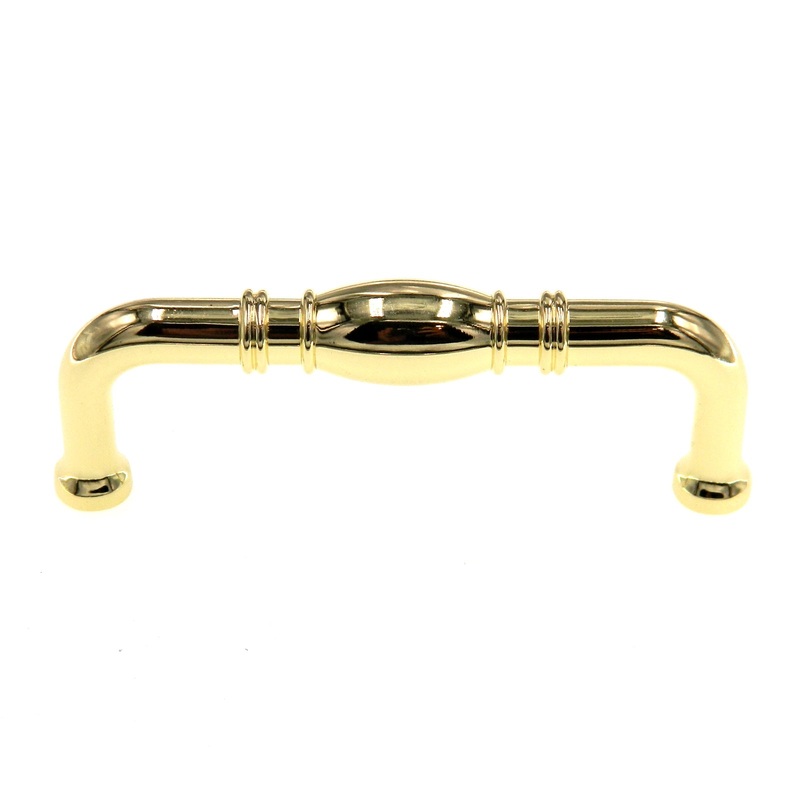 Hickory Hardware Williamsburg Polished Brass 3 Ctr Cabinet Pull Handle P3050-PB