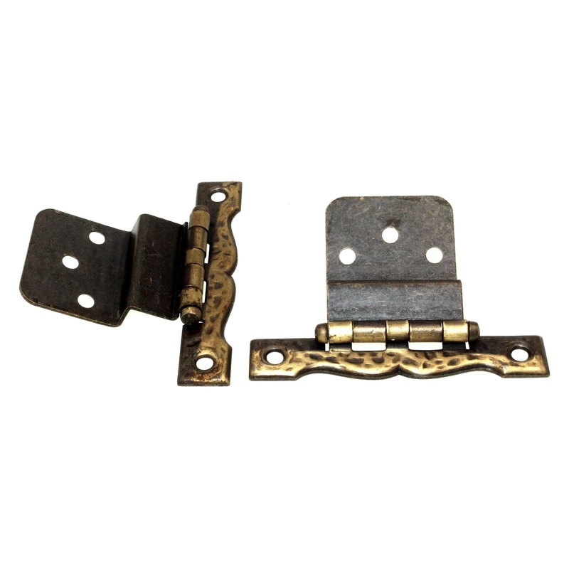 Pair National Lock Valley Forge Antique English 3/8 Inset Cabinet Hinge V336-4A