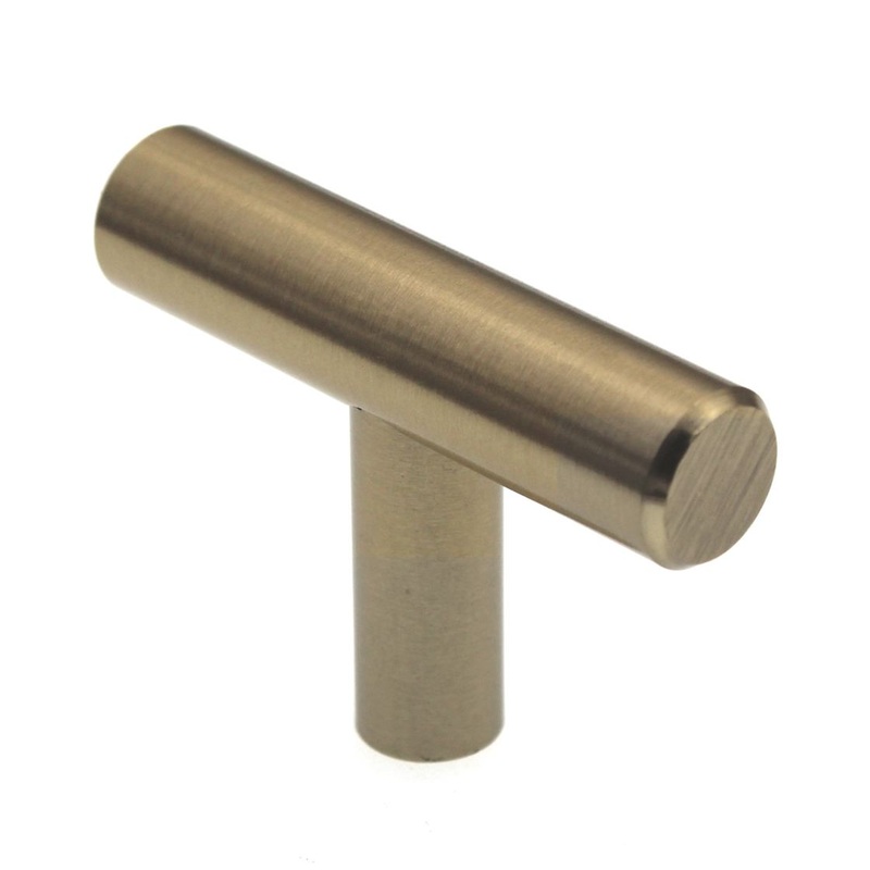 Amerock Bar Pulls 1 15/16 T Bar Cabinet Knob Golden Champagne BP19009BBZ