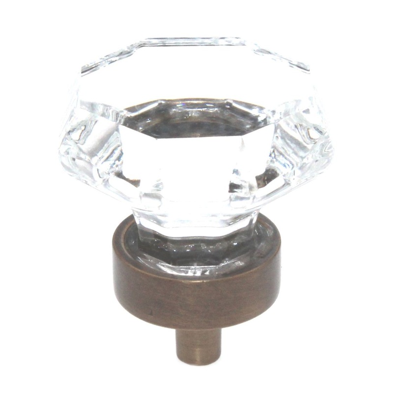 Amerock Classics 1 5/16 Octagon Cabinet Knob Clear Gilded Bronze BP55268CGB