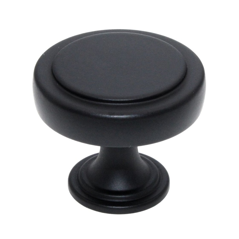 Amerock Exceed 1 3/8 Round Cabinet Knob Matte Black BP36880FB