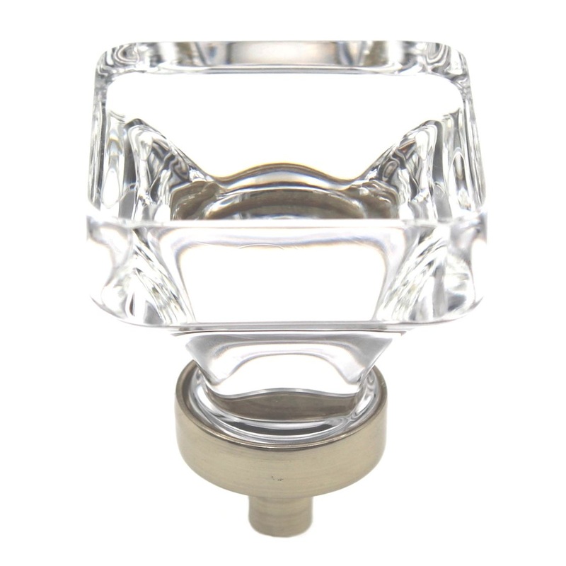 Amerock Glacio 1 3/8 Square Cabinet Knob Clear Golden Champagne BP36653CBBZ