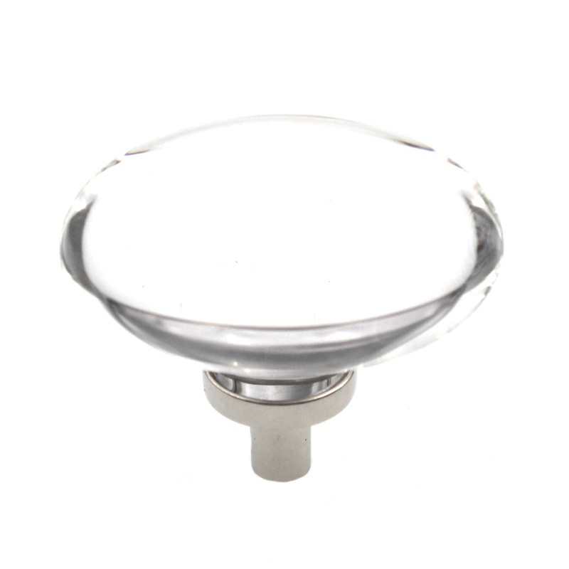 Amerock Glacio 1 7/8 Oval Cabinet Knob Clear Polished Nickel BP36651CPN