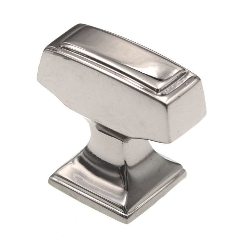 Amerock Mulholland 1 1/4 Rectangle Cabinet Knob Polished Nickel BP53029PN