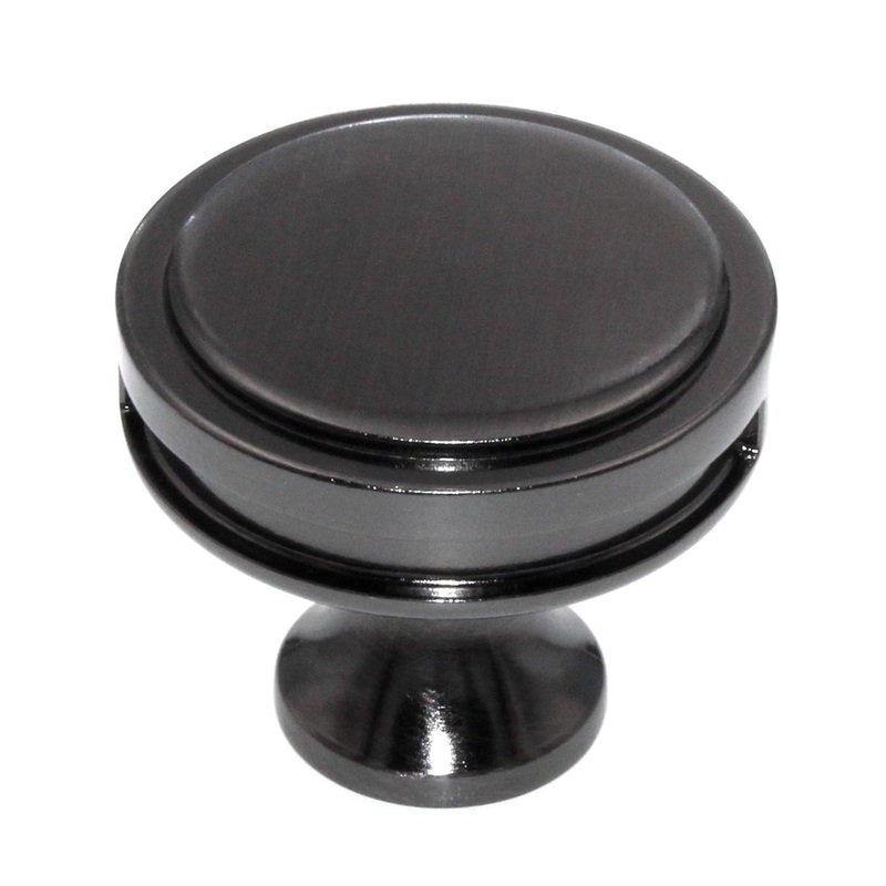 Amerock Oberon 1 3/8 Round Cabinet Knob Gunmetal BP36603GM