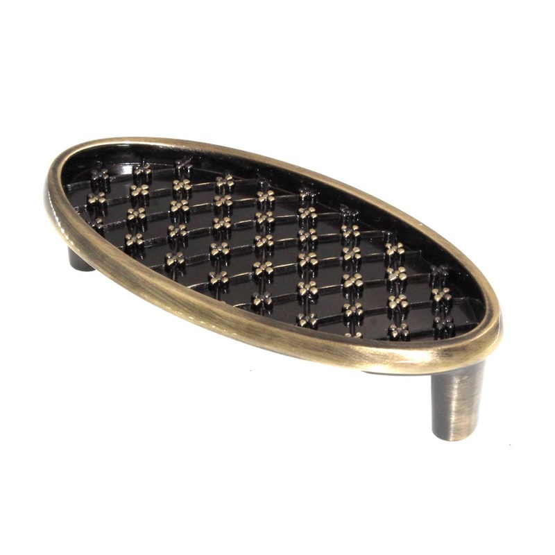 Amerock Patterns Elegant Brass 3 Ctr Quilted Lace Cup Pull BP26120EB