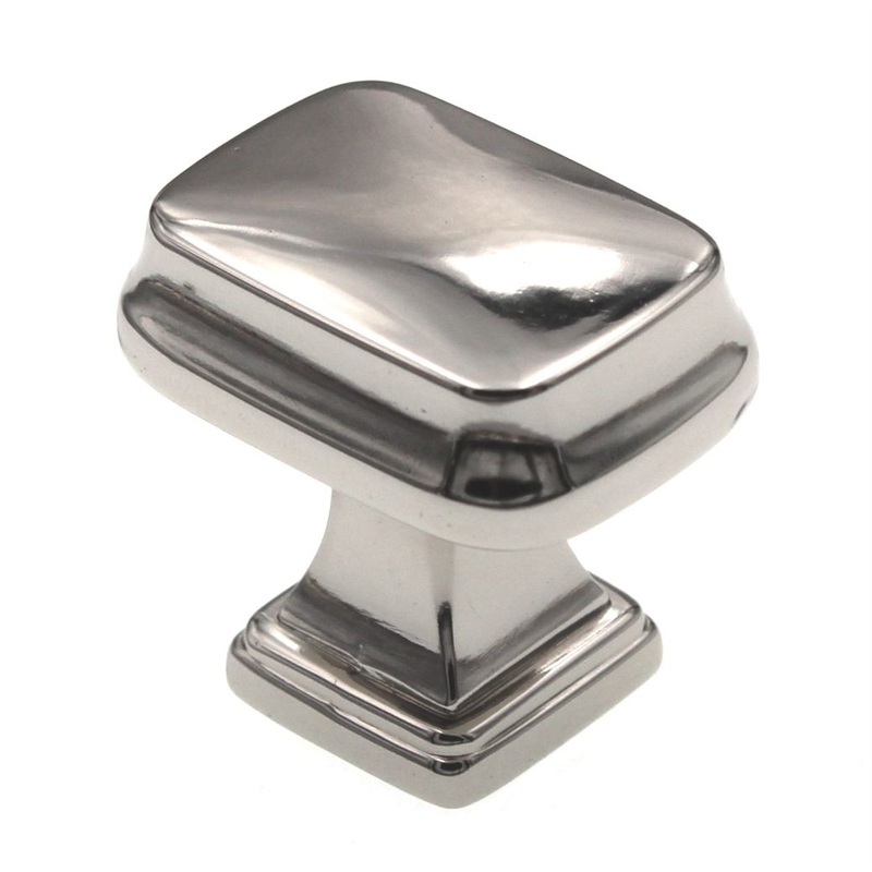 Amerock Revitalize 1 1/4 Rectangle Cabinet Knob Polished Nickel BP55340PN