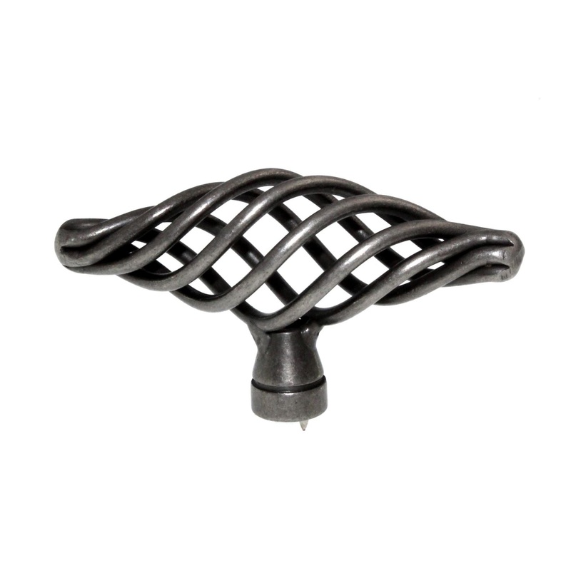 Berenson 2 15/16 Provence Birdcage Cabinet Knob Antique Pewter 9967-2AP-P