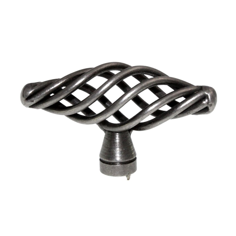 Berenson 2 7/16 Provence Birdcage Cabinet Knob Antique Pewter 9966-2AP-P