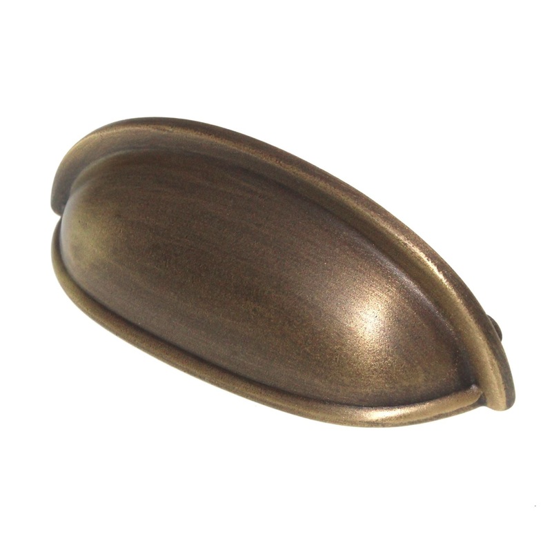 Classic Brass Hutter 3 Ctr Drawer Cup Pull 1264