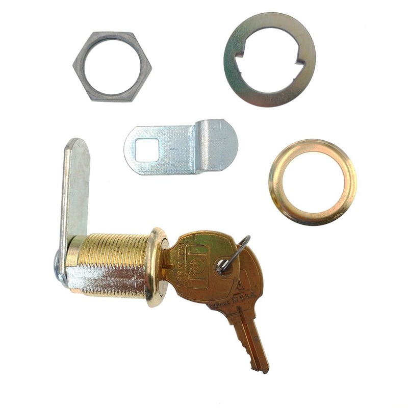 CompX National Cam Lock 15/16 Bright Brass Keyed Alike Stock Locks C8054-3