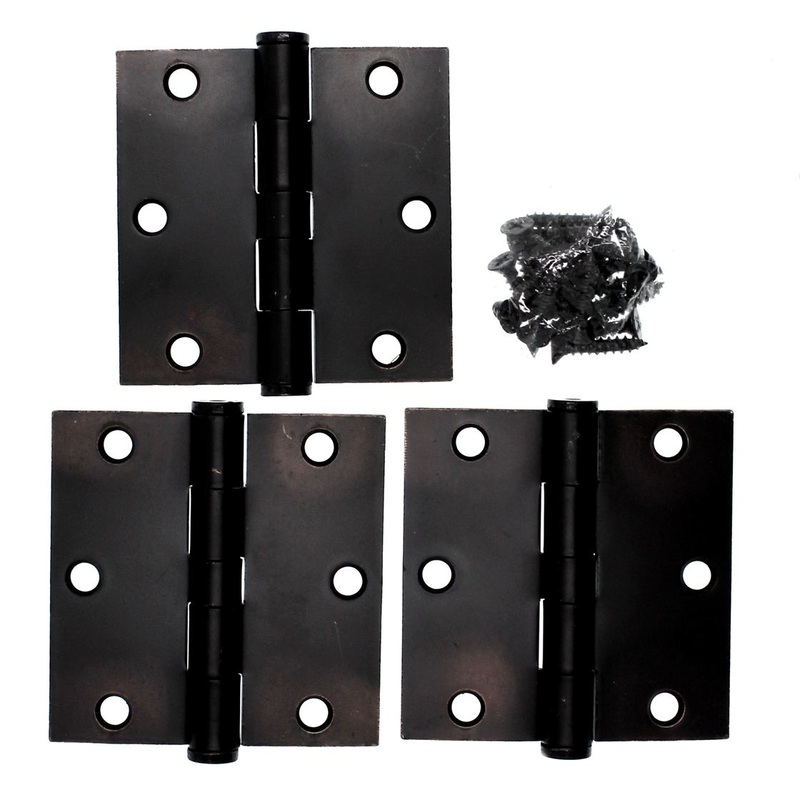 Emtek 3 1/2 Door Hinge Square Corner Heavy Duty Bronze 9201310B Set of 3