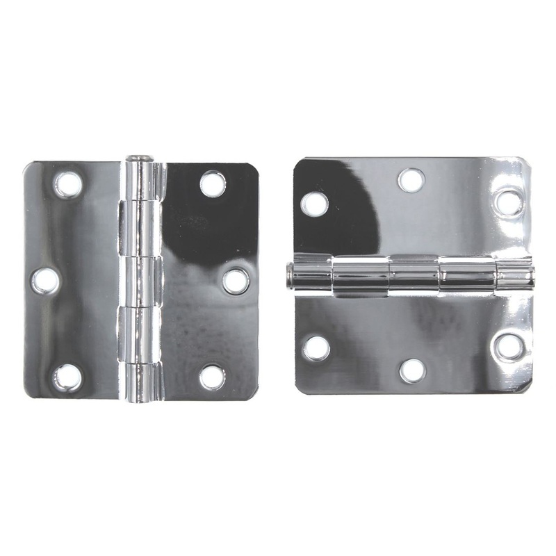 Huntington Brass 3 1/2 Door Hinge Residential Polished Chrome Set of 2