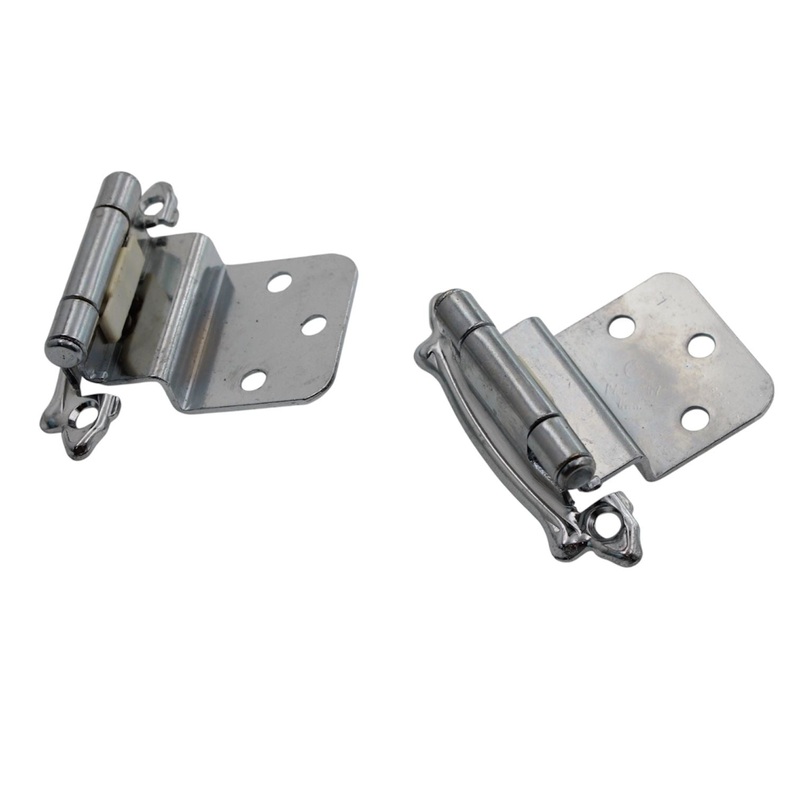 Pair Amerock 3/8 Inset Hinges Self-Closing Polished Chrome BP7328-26