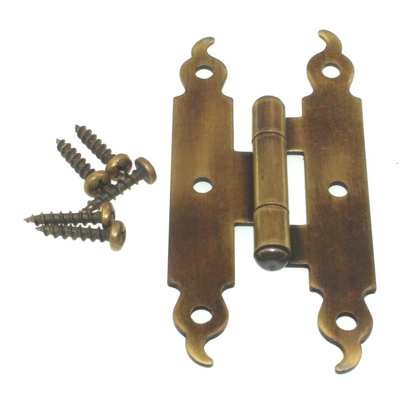 Pair of Amerock Antique English Cabinet H Hinges Flush Surface Mount BP1670AE