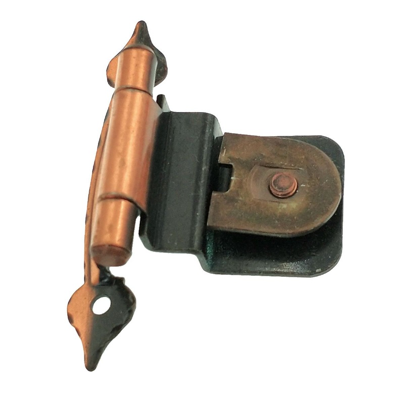 Single Demountable Cabinet Hinge 3/8 Inset Antique Copper CM7756-AC