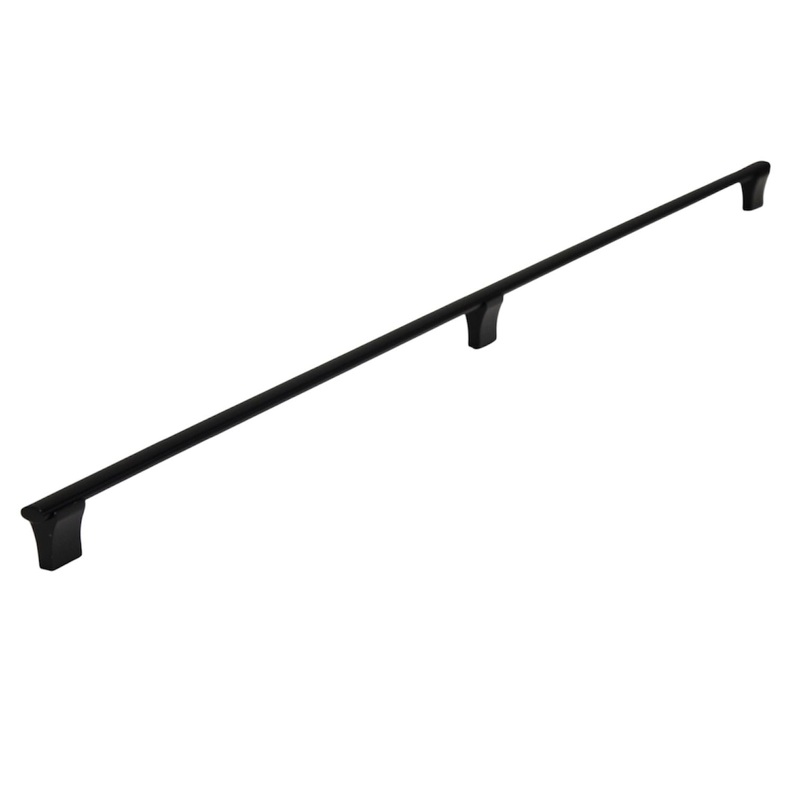 Top Knobs Wellington Steel Appliance Pull 30 1/4 Ctr Flat Black M1102