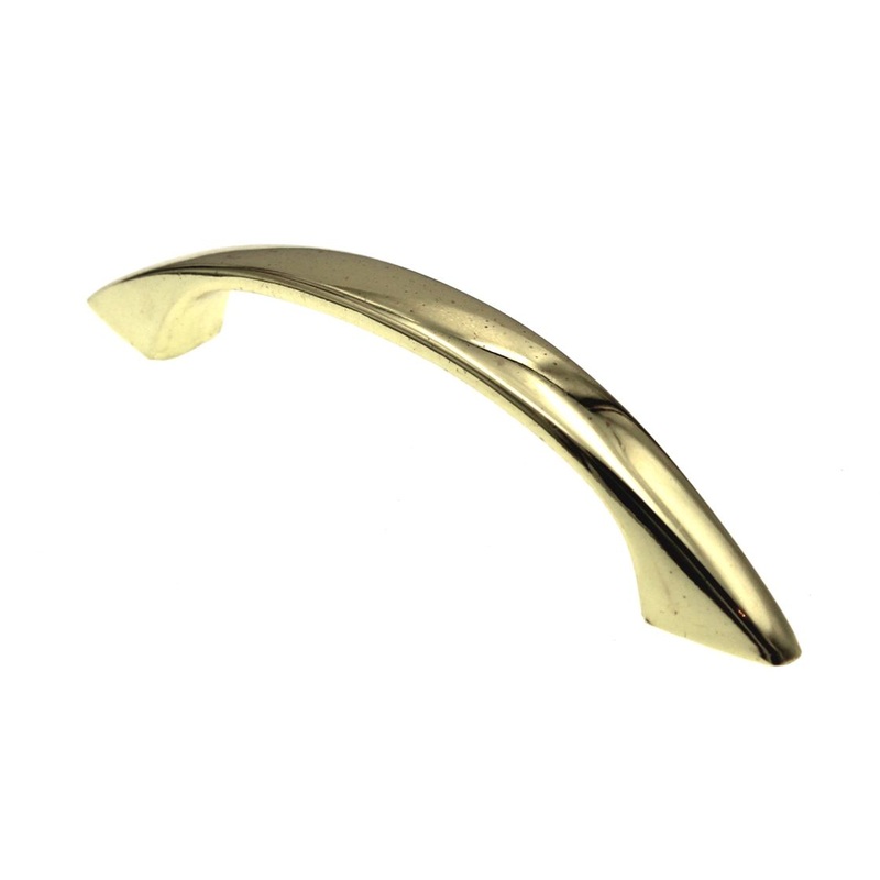 Ultra Hardware Designer’s Edge Arch Pull 3 Ctr Polished Brass 59145