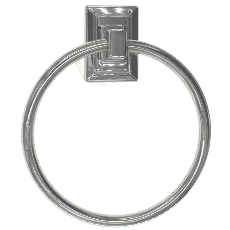 Amerock Accent II Polished Chrome 5 5/8 Metal Bath Towel Ring C4356-26