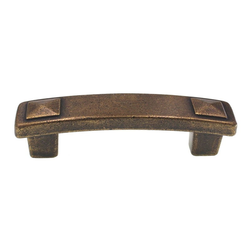 Amerock Forgings Rustic Brass 3 Ctr. Cabinet Arch Pull Handle BP4428R3