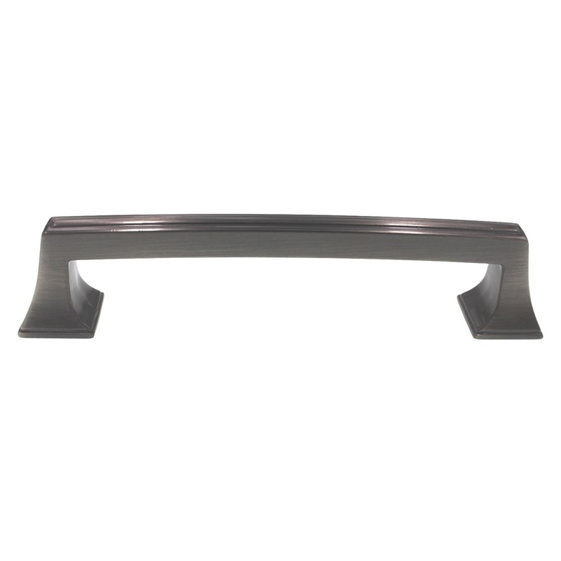 Amerock Mulholland Gunmetal 5 (128mm) Ctr. Cabinet Arch Pull Handle BP53529GM