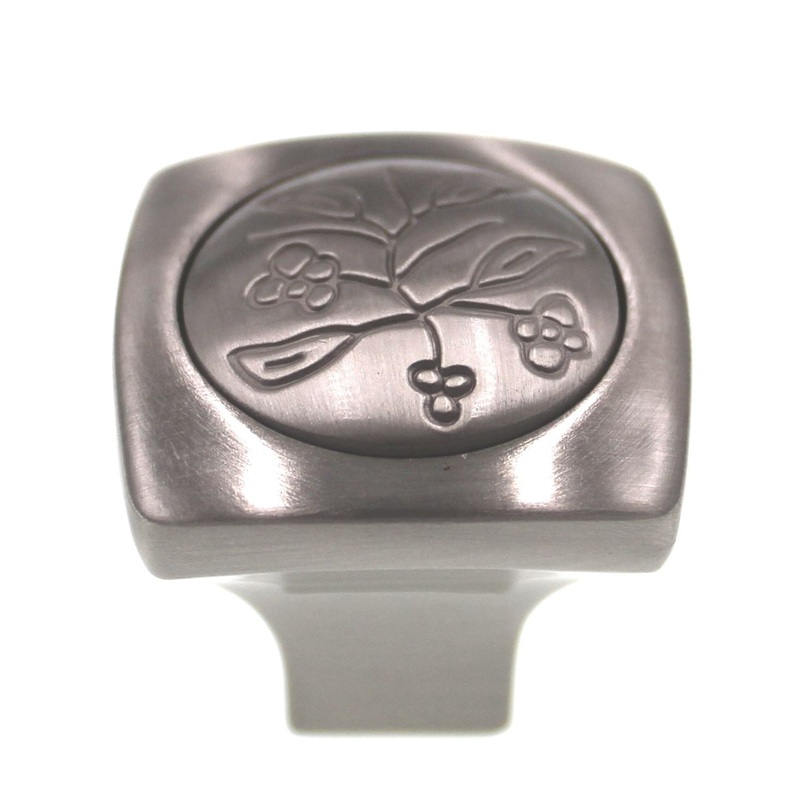 Amerock Vineyard Satin Nickel 1 1/8 Leaf Cabinet Knob BP4475G10