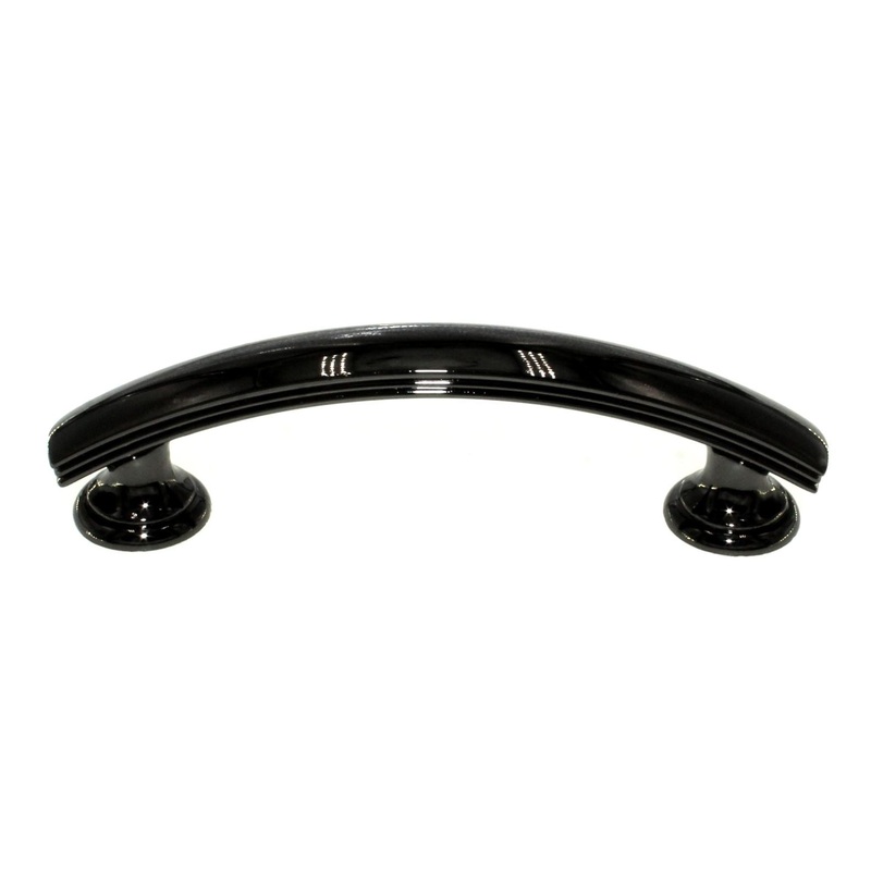Belwith American Diner Black Nickel 3 Ctr. Cabinet Arch Pull Handle P2143-BLN