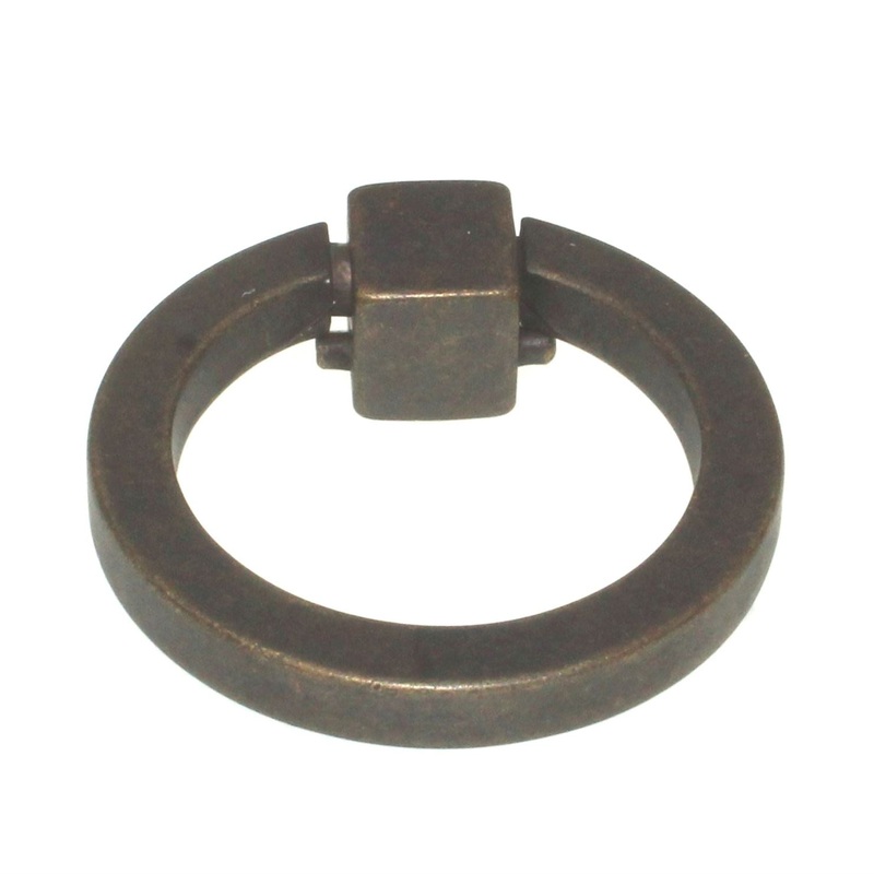Belwith Camarilla Windover Antique 2 1/8 Ring Pull Cabinet Knob P3190-WOA