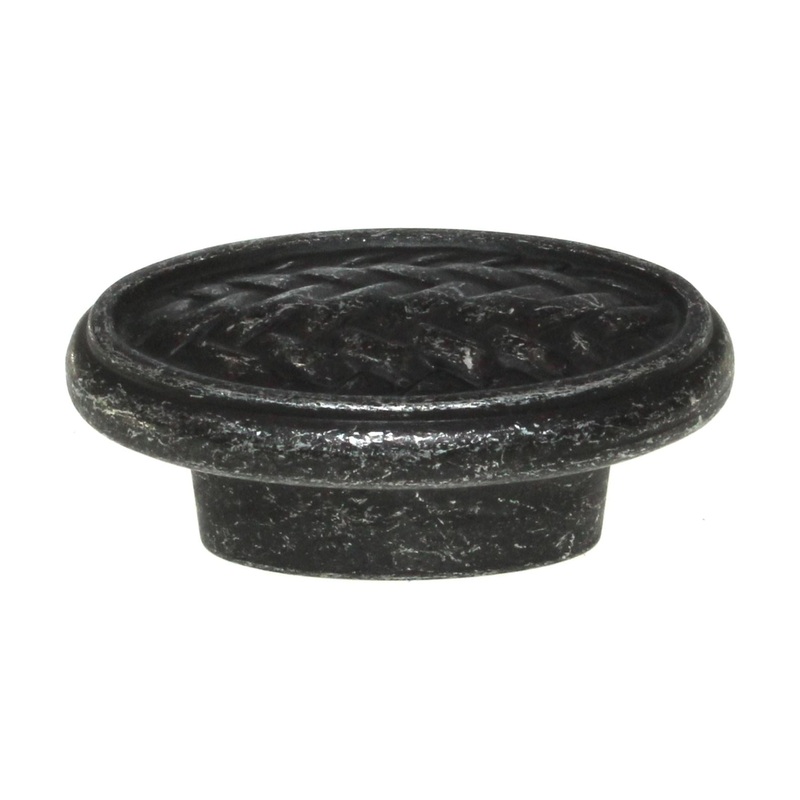 Belwith Catamaran Weave 2 Oval Cabinet Knob Vibra Pewter 1 or 2 Screws P7512-VP