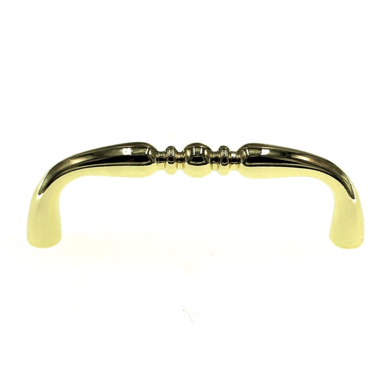 Belwith Conquest Polished Brass 3 Ctr. Cabinet Arch Pull Handle P14451-3