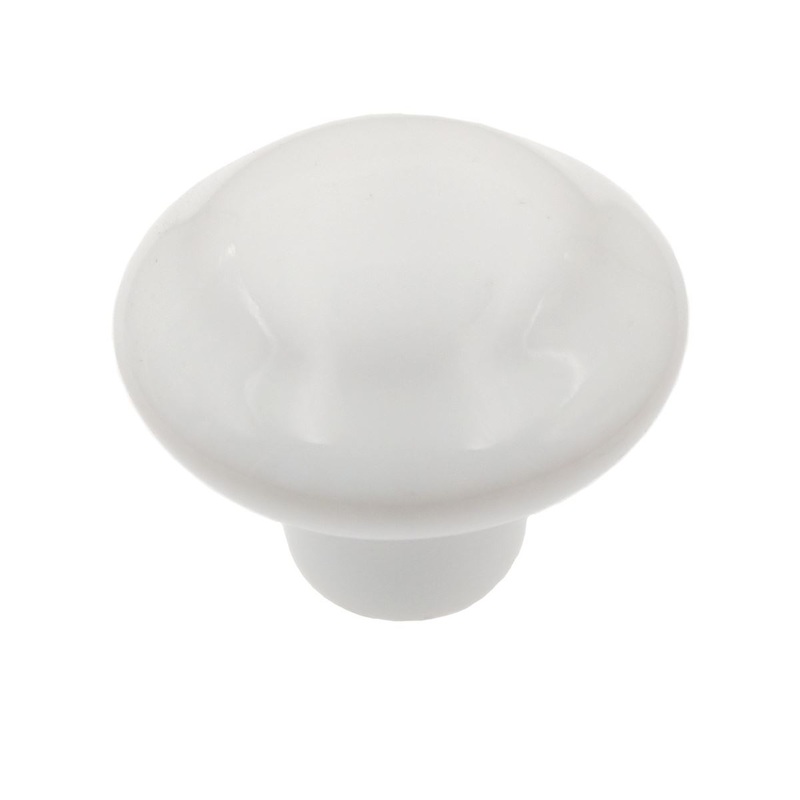 Belwith Conquest White 1 3/8 Round Cabinet Knob P14848-W