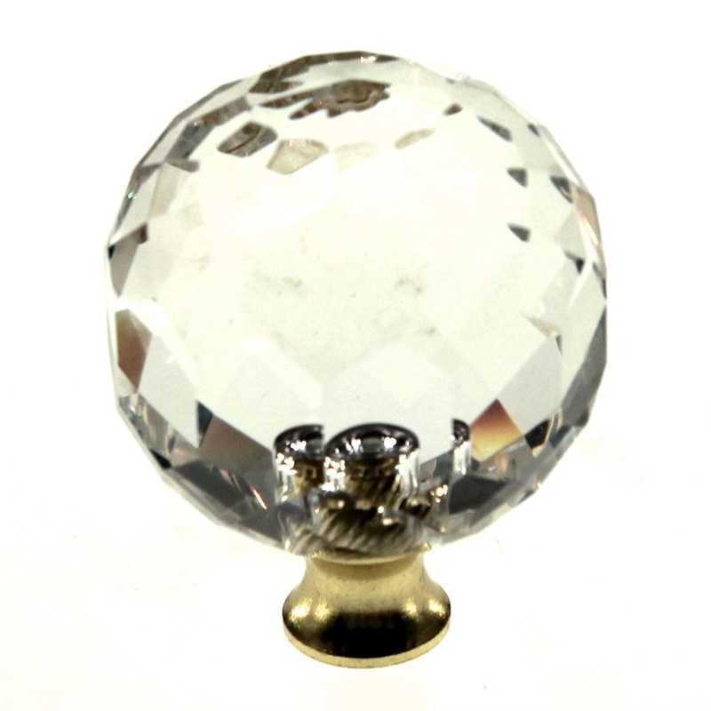 Belwith Crystal Palace Crysacrylic Polished Brass 1 3/8 Cabinet Knob P35-CA3