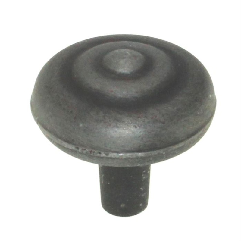 Belwith Eclipse Light Antique Pewter 1 3/8 Ringed Cabinet Knob P206-LAP