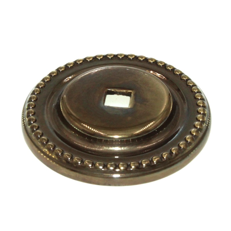 Belwith FKI Hardware Savannah Antique Brass 1 1/2 Cabinet Knob Backplate P144