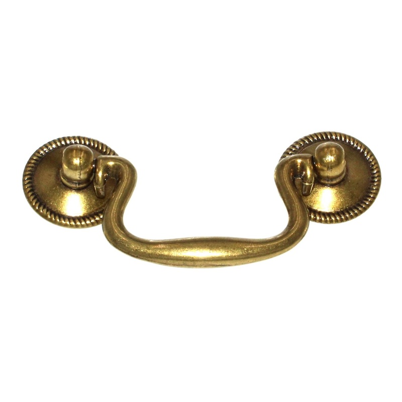 Belwith Manor House Lancaster Brass 2 1/2 (64mm) Ctr. Drawer Bail Pull P8048-LP