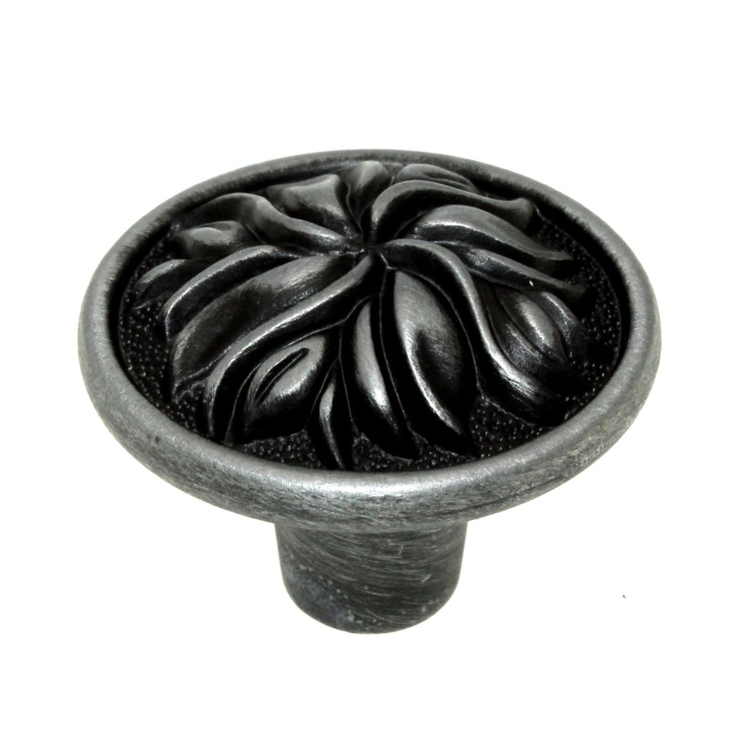 Belwith Mayfair Satin Pewter Antique 1 3/8 Decorative Cabinet Knob P3093-SPA