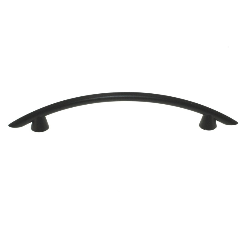 Belwith Metropolis Matte Black 3 3/4 (96mm) Ctr. Cabinet Arch Pull P2922-MB
