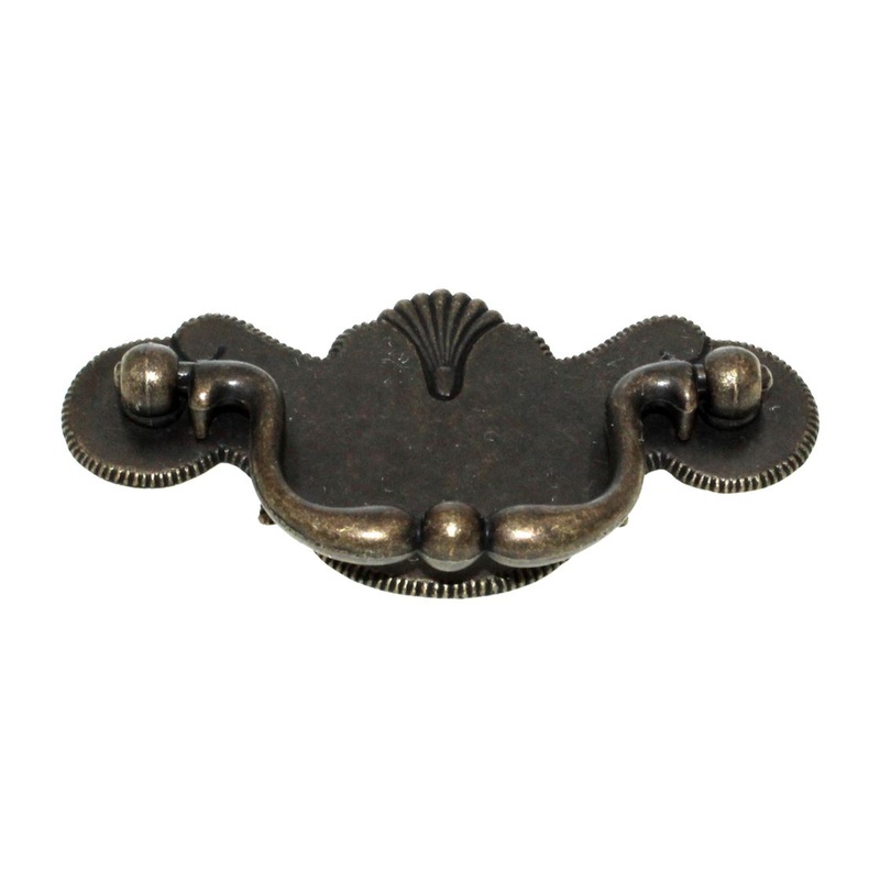 Belwith Palmetto Windover Antique 3 Ctr. Rustic Drawer Bail Pull PA0924-WOA
